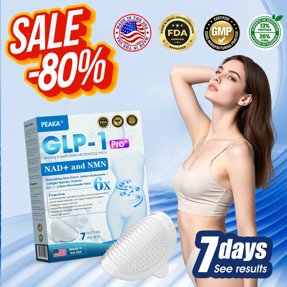 【Last Day Promotion 80% OFF】🥇PEAKA® GLP-1 & NAD+ Slimming & health NANO MICRONEEDLE PATCH🇮🇪(Zero Pain. 24/7 Release | Lose 20lbs FAST | 90% Sugar Drop | )👨⚕️