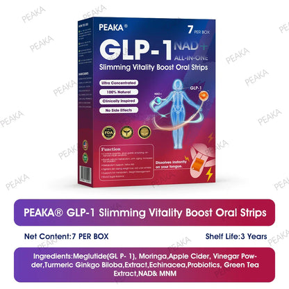 PEAKA® GLP‑1 Slimming Vitality Boost Oral Strips 👩‍⚕️🥇(Just once a week, visible changes in 7 days ✅ For obesity, cardiovascular health, diabetes, sleep apnea, joint issues, and more)