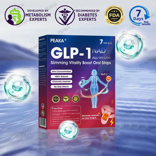 PEAKA® GLP‑1 Slimming Vitality Boost Oral Strips 👩‍⚕️🥇(Just once a week, visible changes in 7 days ✅ For obesity, cardiovascular health, diabetes, sleep apnea, joint issues, and more)